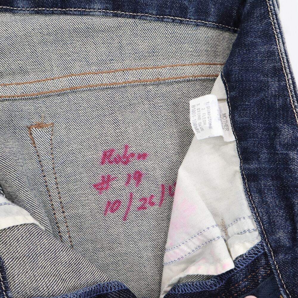 Mother Denim Mid Rise Skinny Jean Dark Wash Size 26 - Picture 8 of 8